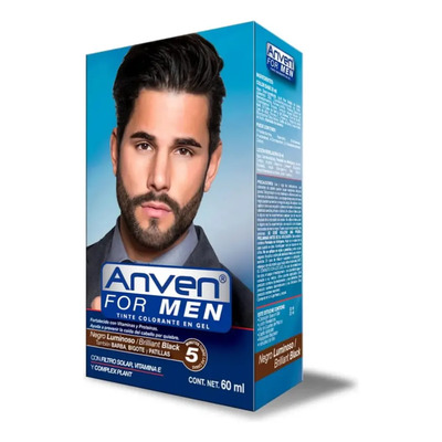 Tinte Para Caballero Tono Negro Anven For Men 5 Min | MercadoLibre