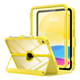 Funda Para iPad De 10ª Generacion Soporte Lapices Amarillo