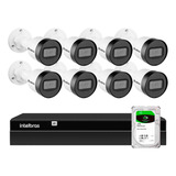 Kit 8 Câmeras Vlp1230 Bullet Ip Intelbras Nvr 1408 Hd 2tb Ba