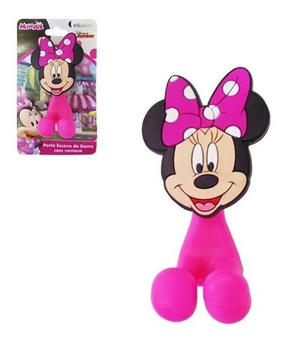  Porta Escova De Dente Infantil C\ventosa Minnie Etident