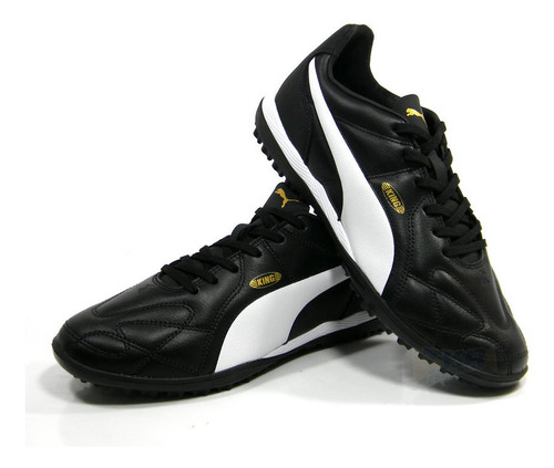 Chuteira Puma Society King Couro Couro Natural  Tt Preto