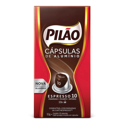 Cápsulas Café Pilão Fortíssimo Espresso Compatíveis Nespresso 10 Unidades | MercadoLivre