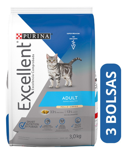 Alimento Excellent Para Gato Adulto * * * * 9 K G * * * * 