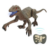 Dinosaurio Velociraptor Control Remoto Con Luz Y Sonido 