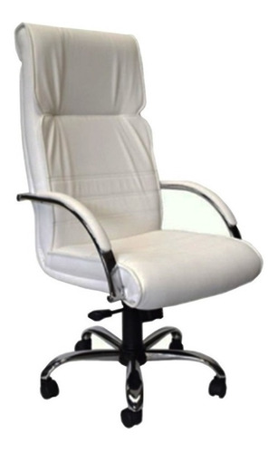 Silla De Oficina Ejecutivo Gerencial Sillon De Pc  Gta 3 Año Color Blanco/estructura Cromada