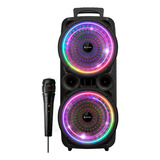 Parlante Bluetooh Suono 2x8 Portatil Led Rgb Fm Karaoke