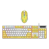 Pack Teclado Y Mouse Rgb Con Cable Usb M-450 De Aoas