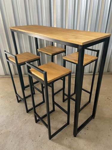 Mesa Canto Estilo Industrial Estrutura Ferro Preto 90x80x45