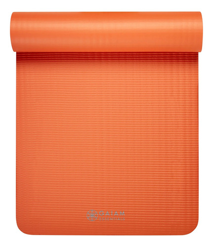 Mat Yoga Fitnes Gaiam 10mm C/correa Premium Ecológico El Rey Color Naranja