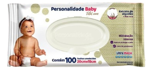 Lenços Umedecidos Personalidade Baby Toalhinhas C/ 100 Un