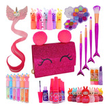 Kit Maquiagem Infantil Completa + Bolsinha Blogueirinha