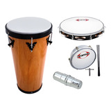 Instrumentos De Samba Timba + Pandeiro + Tamborim + Ganzá 