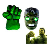 Combo Hulk Mascara C/ Luz + Puño Personaje Increíble Hulk