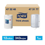 Tork Dispensador + Toalla Reflex 12 Rollos / 343 Hjs