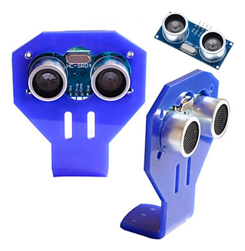 Sensor Ultrasonico Hc-sr04 + Soporte Acrílico Azul