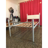 Cama De Caño Reforzada De 1 Y 1/2 Plaza