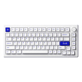 Teclado Mec Nico Akko Mod007 Pc Blue On White Akko Piano Cor De Teclado Branco Idioma Abnt