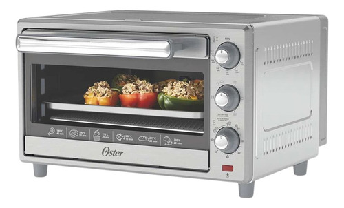 Horno Con Freidora De Aire Oster Tssttvls25ns Plateado 25l