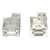 Conector P/ Ev3 Rj12 6p6c, 6 Vias, Trava À Direita, 10 Peças