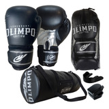 Kit Boxe Muay Thai Luva Bolsa Bucal Case Olimpo Esportes