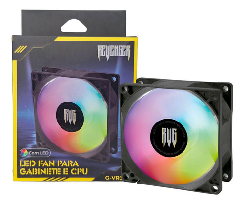 Led Fan Para Gabinete Cooler Rgb Baixo Ruido