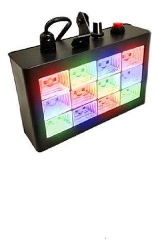 Strobo Rítmico 12 Leds Rgb 15w Dj Iluminação Festa Balada