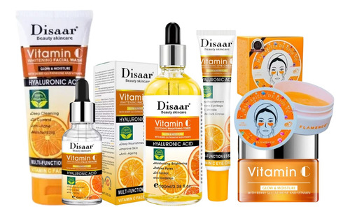 Set Completo Skincare Vitamina C Sérum Tónico Crema Facial