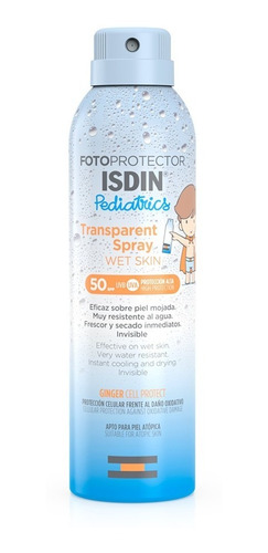 Isdin Fotoprotector Trasparent Spray Wet Skin Pediatrics 50+