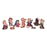 Pesebre Nacimiento Infantil 11 Pz 8cm  Santini Christmas