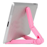 Soporte Universal Plegable Portátil Tablet Cel Máx 10'' Color Rosa