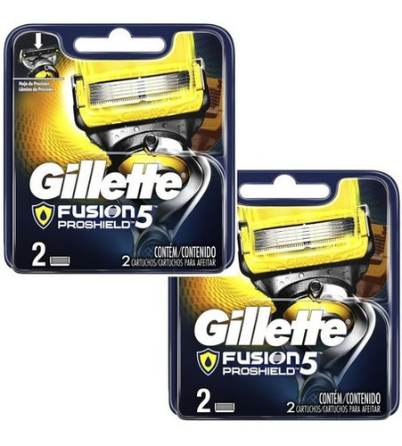 Gillette Fusion Proshield 4 Cartuchos Recarga - Lacrado