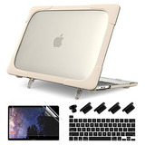 Funda Para Macbook Pro 13  A2338 M1/m2 Con Soporte Caqui