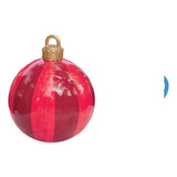 Bola Inflable De Navidad Gigante, Accesorios De Rayas Rojas