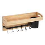 Boo Estante De Pared De Cocina Con 6 Ganchos Perchero