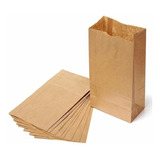 50 Bolsa Papel Madera Kraft 12,5x7x25cm Souvenir Golosinas