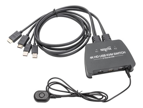 Switch Kvm De 2 Puertos Usb Y Hdmi Nskvmuh2