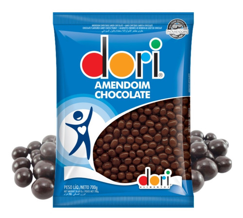 Amendoim Dori Chocolate  Crocante Confeitado 700g