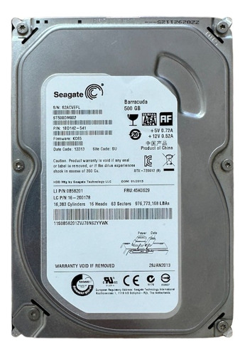 Disco Rígido Seagate Barracuda Hdd 500gb Impecable En Nuñez