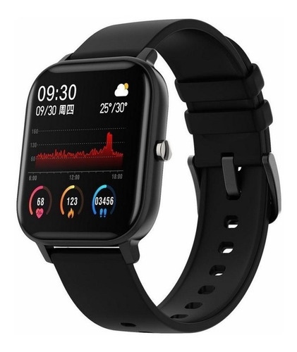 Smartwatch Colmi P8 1.4  Caja De  Aleación  Black, Malla  Black De  Silicona