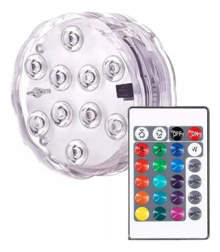 Luz Led Rgb Sumergible Waterproof Control Remoto Piscina