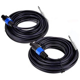 2 Paquetes De Cables De Altavoz Speakon De 25 Pies 1/4 ...