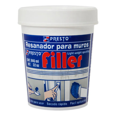 Resanador Para Muros Secado Rapido Presto Filler 946 Ml | MercadoLibre