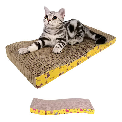 Rascador Para Gatos Ondulado Cama Almohadilla Mascota Catnip Marrón