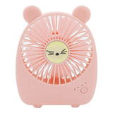 Mini Ventilador Portátil Com Bateria Recarregável De 3 Cores Cor Rosa