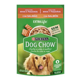 Caixa Sachê Purina Dog Chow Adulto Mini Pequeno Sabor Salmão