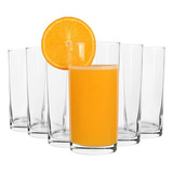 Set 6 Vasos De Vidrio Agua, Cóctel Lav 300ml Premium Color Transparente