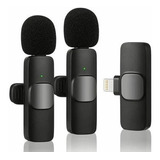 Micrófono Inalámbrico 2 Unidades Lavalier Para iPhone iPad