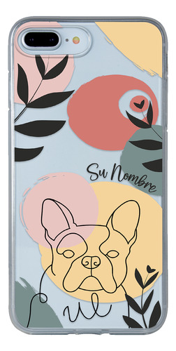 Funda Para iPhone Mujer Bulldog Francés Minimal Su Nombre