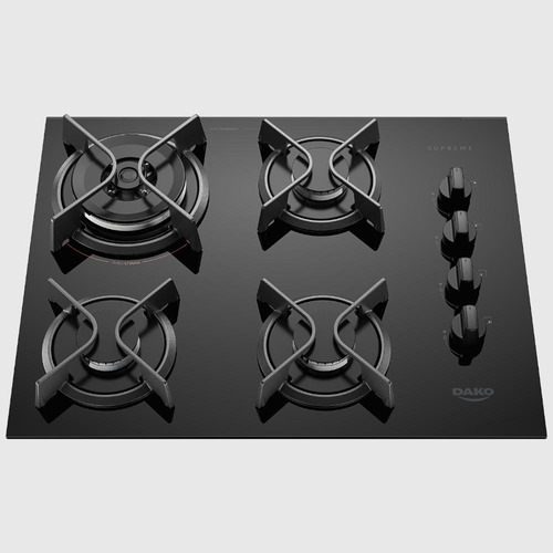 Cooktop Dako Supreme 4bcs Tripla Chama Bivolt Preto