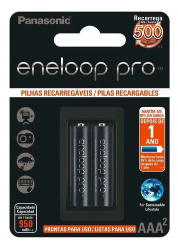 Pilha Recarregavel Panasonic Eneloop Pro Aaa 950mah 